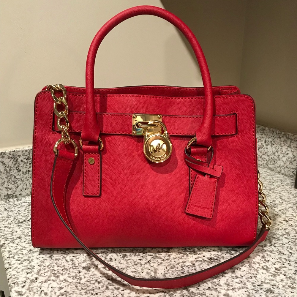 Michael Kors Hamilton Red Saffiano